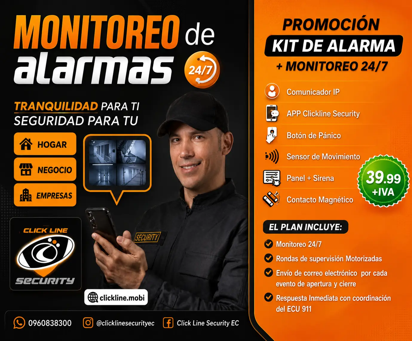Kit de alarma y guardia virtual